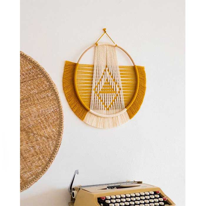 Mustard Yellow Macrame | Bohemian Serenity