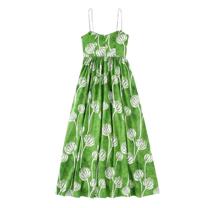 Green Boho Dress | Bohemian Serenity
