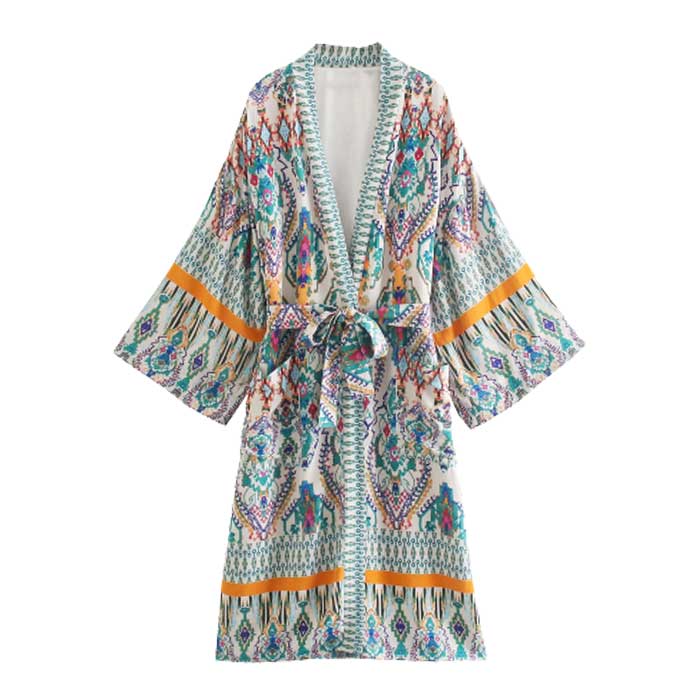 Long Boho Kimono | Bohemian Serenity